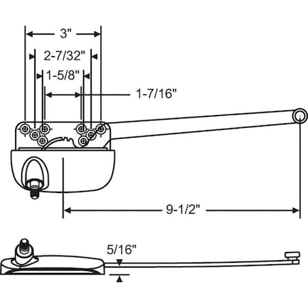 Strybuc Single Arm Casement Operator 36-129-3E